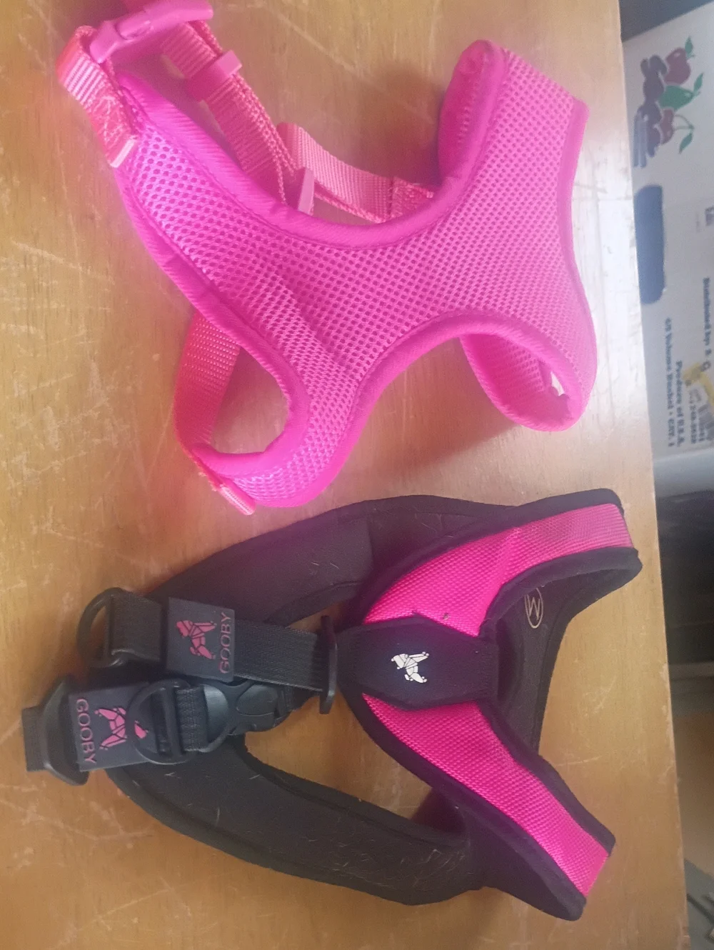 Bright Pink Mesh Dog Harnesses - Pair